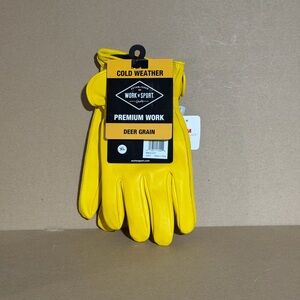 Work n Sport XL Thinsulate Deer Grain Leather Gloves NWT
